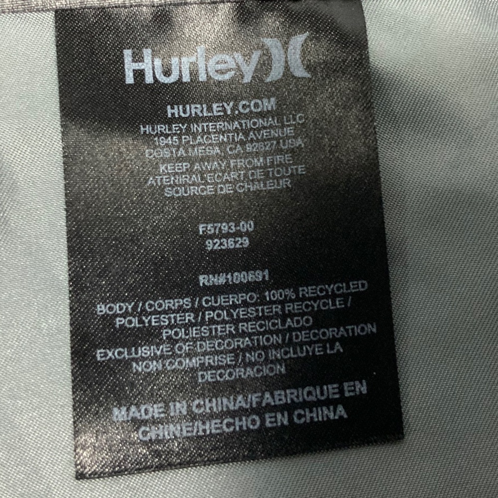Hurley Men's Gray Board Shorts - Size 38 - Picture 8 of 9